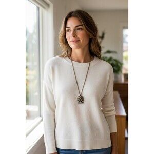 Indio Jewelry Owl Bronze, Black Enamel Necklace 30-Inch Chain #1006